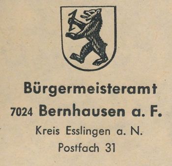 Wappen von Bernhausen/Coat of arms (crest) of Bernhausen