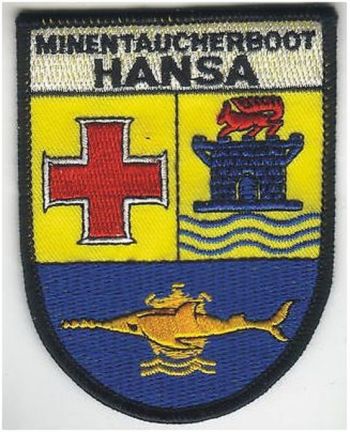 Coat of arms (crest) of the Mine Diver Boat Hansa, German Navy