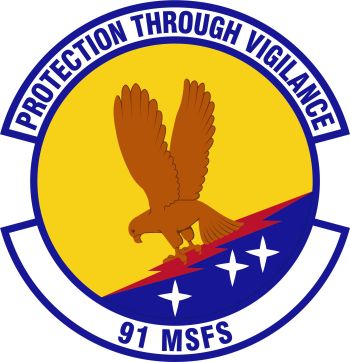 Coat of arms (crest) of the 91st Missile Security Forces Squadron, US Air Force
