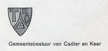 Wapen van Cadier en Keer/Coat of arms (crest) of Cadier en Keer