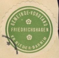 Wappen von Friedrichshagen/Arms (crest) of Friedrichshagen