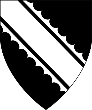 Heraldic glossary:Bend Cotised Engrailed On The Outer Edge