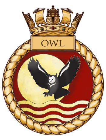Coat of arms (crest) of the Training Ship Owl, South African Sea Cadets