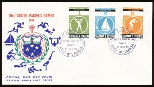 Coat of arms (crest) of Samoa (stamps)