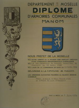 Blason de Manom/Coat of arms (crest) of {{PAGENAME