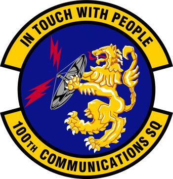 Coat of arms (crest) of the 100th Communications Squadron, US Air Force