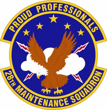 Coat of arms (crest) of the 28th Maintenance Squadron, US Air Force