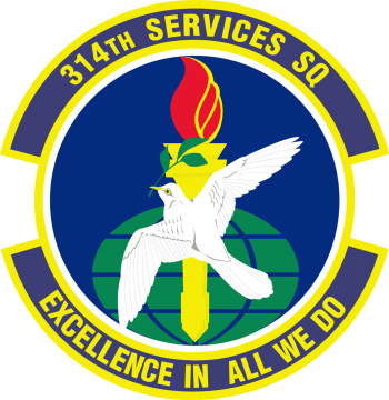 Coat of arms (crest) of the 314th Services Squadron, US Air Force