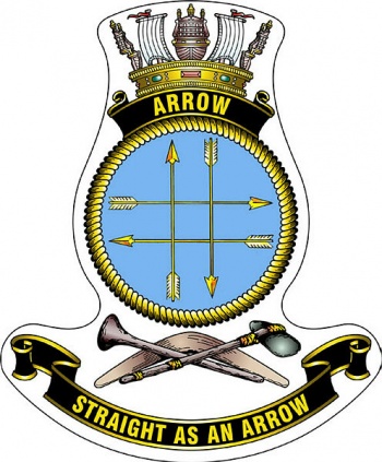 Coat of arms (crest) of the HMAS Arrow, Royal Australian Navy