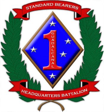 Coat of arms (crest) of the Headquarters Battalion 1st Marine Division, USMC