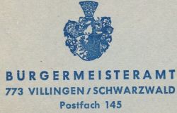 Wappen von Villingen im Schwarzwald/Arms of Villingen im Schwarzwald