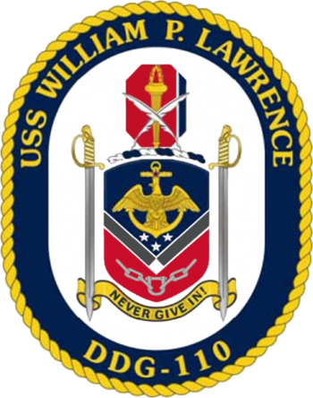 Coat of arms (crest) of the Destroyer USS William P. Lawrence (DDG-110)