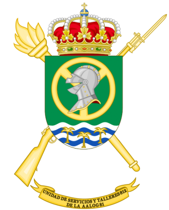 Coat of arms (crest) of the Logistics Services and Mechanical Workshops Unit 812, Spanish Army