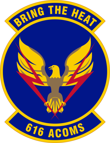 Coat of arms (crest) of the 616th Air Communications Squadron, US Air Force