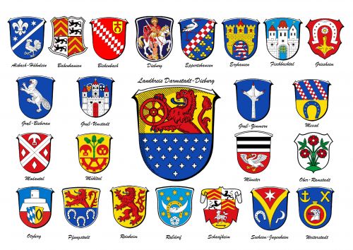 Arms in the Darmstadt-Dieburg District