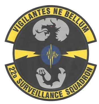 Coat of arms (crest) of the 22nd Surveillance Squadron, US Air Force