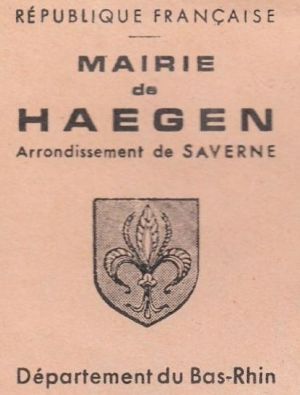 Blason de Haegen/Coat of arms (crest) of {{PAGENAME