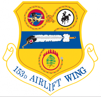 Coat of arms (crest) of the 153rd Airlift Wing, Wyoming Air National Guard