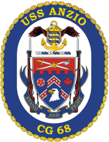 Coat of arms (crest) of the Cruiser USS Anzio