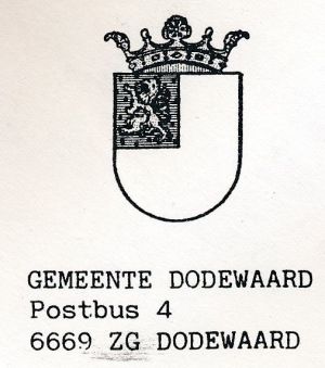 Wapen van Dodewaard/Coat of arms (crest) of Dodewaard