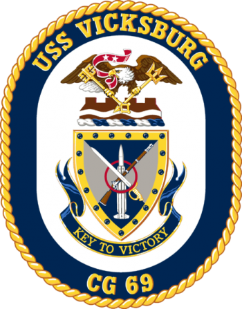Coat of arms (crest) of the Cruiser USS Vicksburg