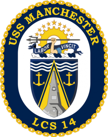 Coat of arms (crest) of the Littoral Combat Ship USS Manchester (LCS-14)