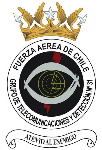 Coat of arms (crest) of the Telecommunications and Detection Group No 31, Air Force of Chile