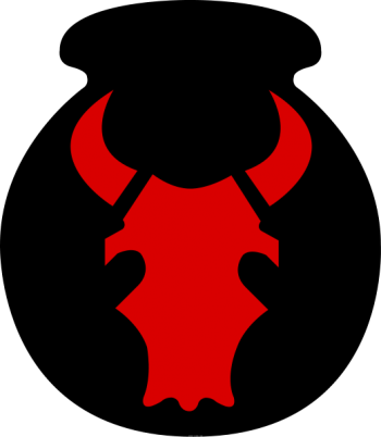 Coat of arms (crest) of 34th Infantry Division Red Bull , USA