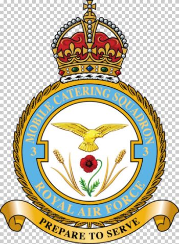 Coat of arms (crest) of the No 3 Mobile Catering Squadron, Royal Air Force