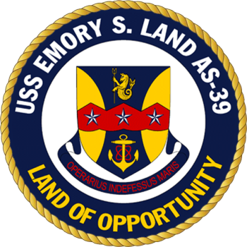 Coat of arms (crest) of the Submarine Tender USS Emory S. Land (AS-39)