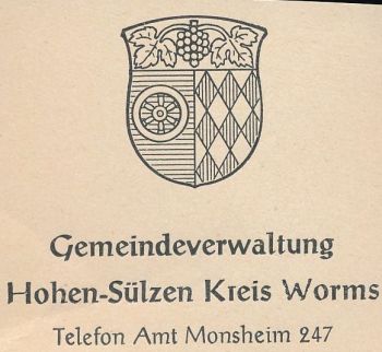 Wappen von Hohen-Sülzen/Coat of arms (crest) of Hohen-Sülzen