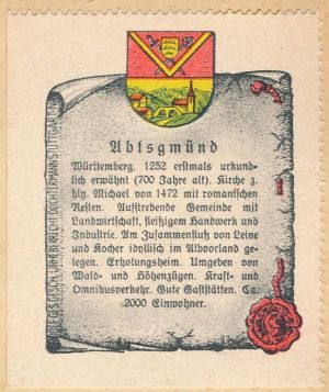 Wappen von Abtsgmünd/Coat of arms (crest) of Abtsgmünd