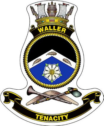 Coat of arms (crest) of the HMAS Waller, Royal Australian Navy