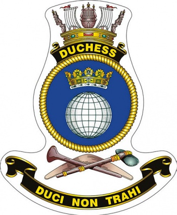 Coat of arms (crest) of the HMAS Duchess, Royal Australian Navy