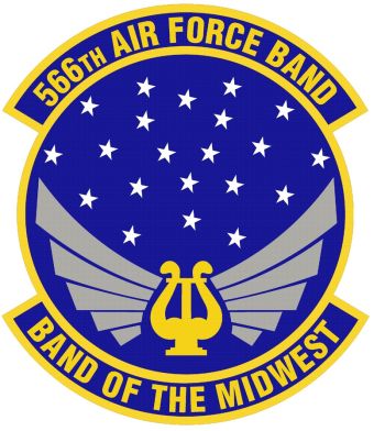 Coat of arms (crest) of the 566th Air Force Band, US Air Force