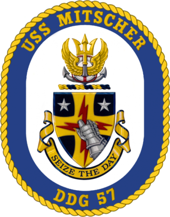 Coat of arms (crest) of the Destroyer USS Mitscher