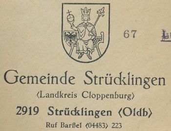 Wappen von Strücklingen/Coat of arms (crest) of Strücklingen