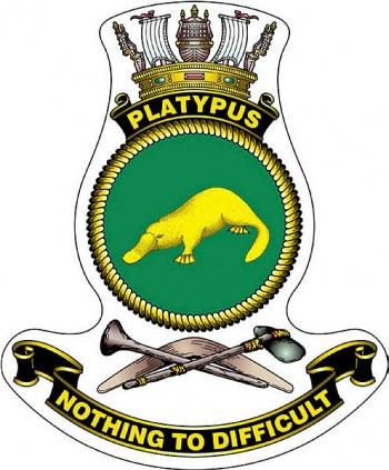 Coat of arms (crest) of the HMAS Platypus, Royal Australian Navy