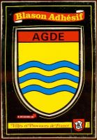 Blason d'Agde/Arms (crest) of AgdeThe arms on a postcard by Kroma