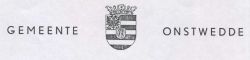 Wapen van Onstwedde/Arms (crest) of Onstwedde