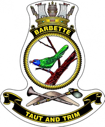 Coat of arms (crest) of the HMAS Barbette, Royal Australian Navy