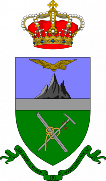 Coat of arms (crest) of 9th Alpini Regiment, Italian Army