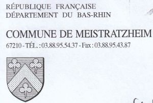Blason de Meistratzheim/Coat of arms (crest) of {{PAGENAME