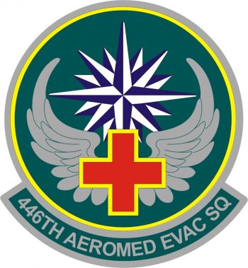 Coat of arms (crest) of the 446th Aeromedical Evacuation Squadron, US Air Force
