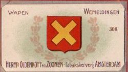 Wapen van Wemeldinge/Arms (crest) of Wemeldinge