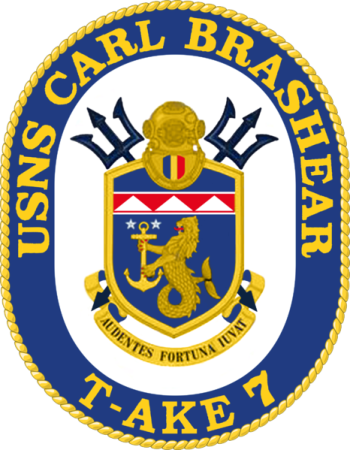 Coat of arms (crest) of the Dry Cargo Ship USNS Carl Brashear (T-AKE-7)