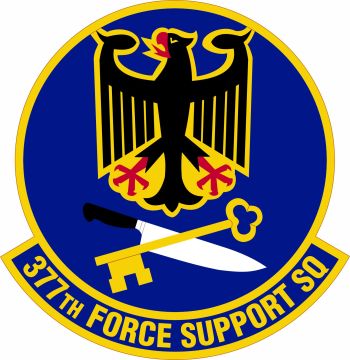 Coat of arms (crest) of the 377th Force Support Squadron, US Air Force