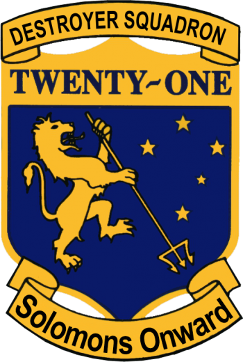 Coat of arms (crest) of the Destroyer Squadron Twentyone, US Navy
