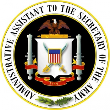 Coat of arms (crest) of the Administrative Assistant to the Secretary of the Army, USA