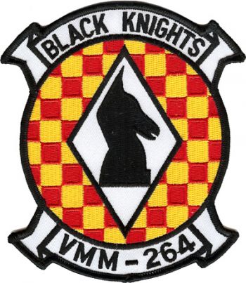 Coat of arms (crest) of the VMM-264 Black Knights, USMC